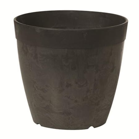 Novelty Manufacturing NOV0310805 10 in. Novelty Round Dolce Planter - Black NOV0310805